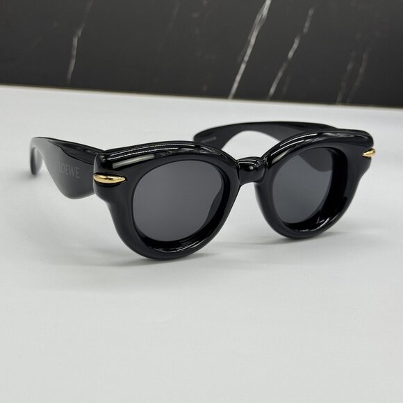 NEW LOEWE LW40118I 01A WOMEN SUNGLASSES BLACK LOEWE EYEWEAR - Picture 9 of 12